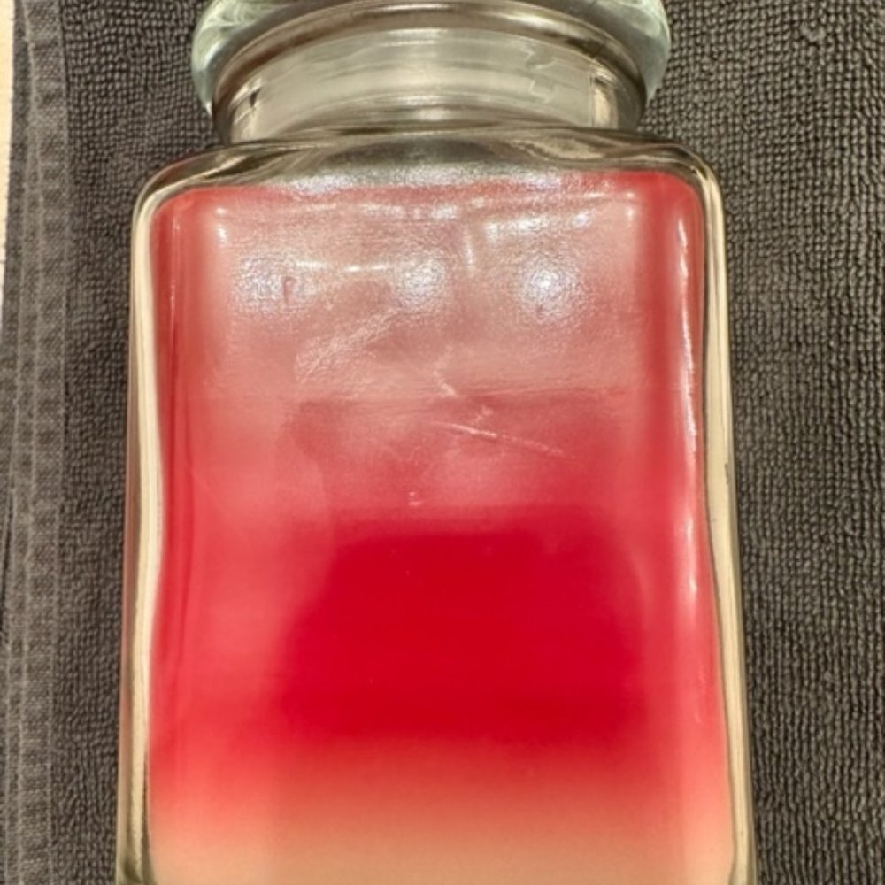 Candle Essentials Candy Cane Jar Candle LARGE SQUARE 17oz JAR ESSENTIAL OILS! - Picture 3 of 5